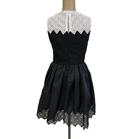 Sandro Paris Mini Dress Lace Bust Fit & Flare - Picture 5 of 9